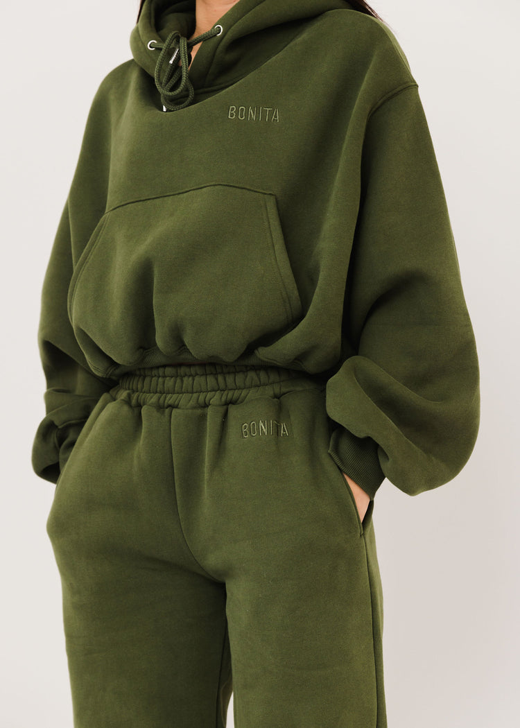 Cosy · Crop hoodie Moss