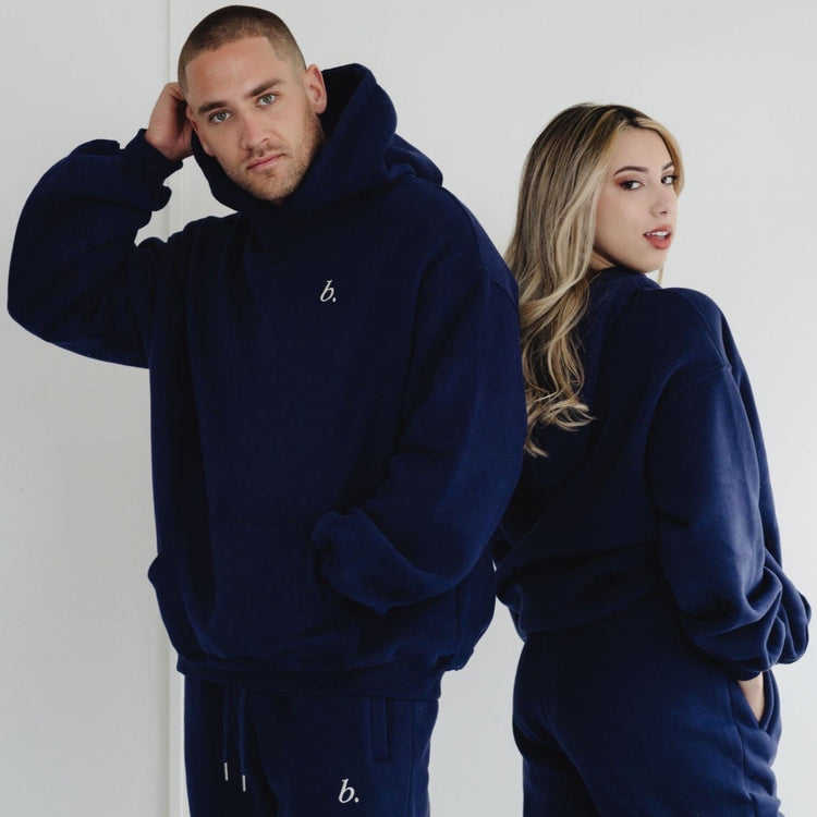 Oversized UNISEX hoodie Navy blue