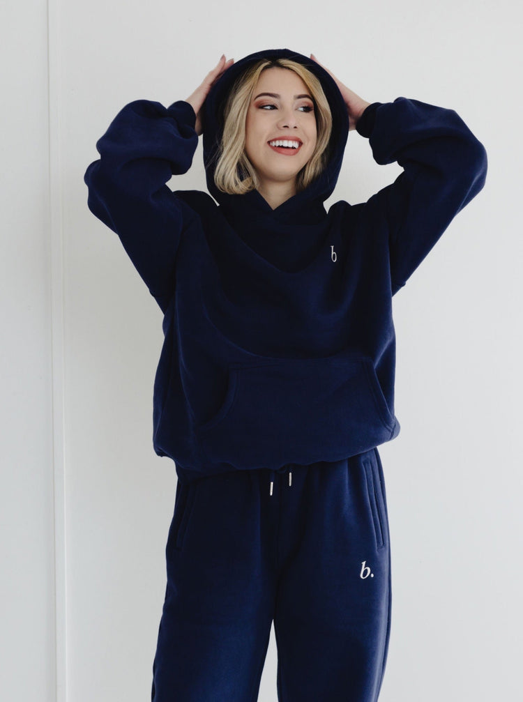 Oversized UNISEX hoodie Navy blue