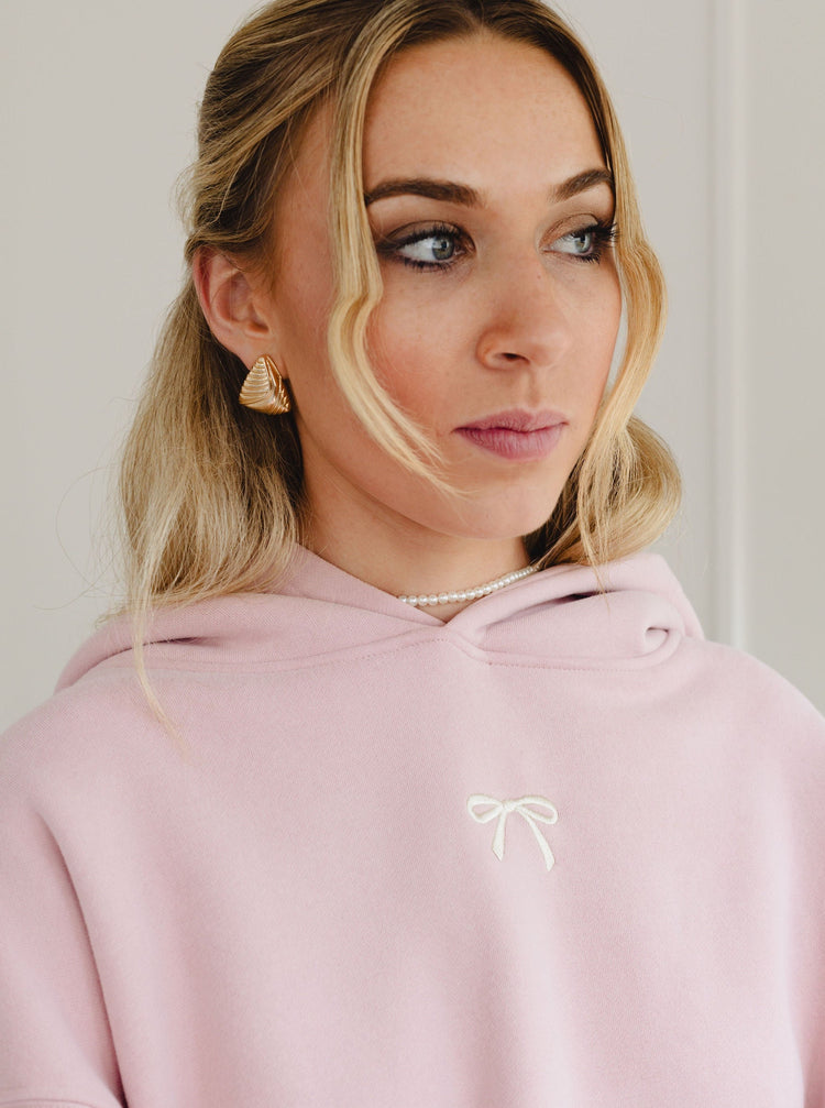 Oversized full length hoodie Pale Pink