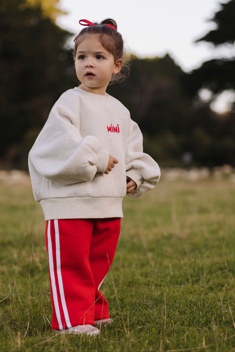 Mini cosy pullover . White marle