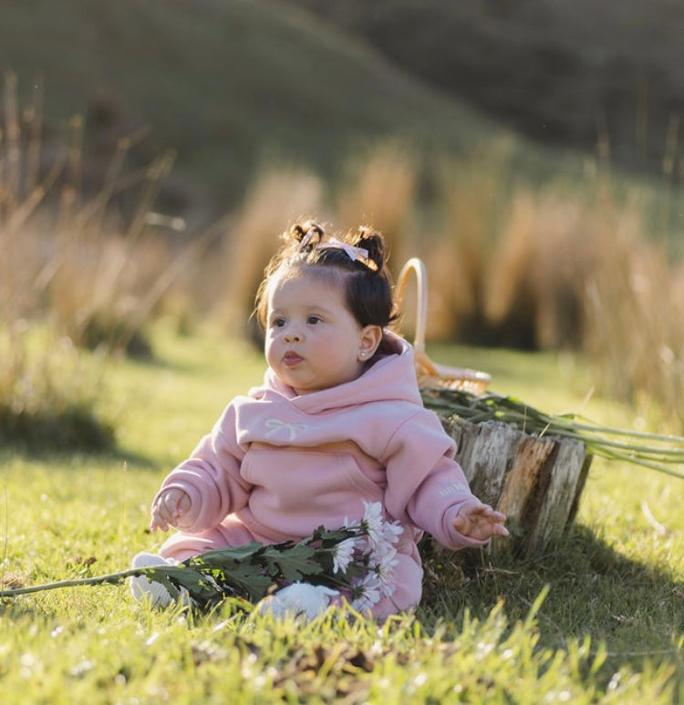 Bow Mini set . Pale Pink