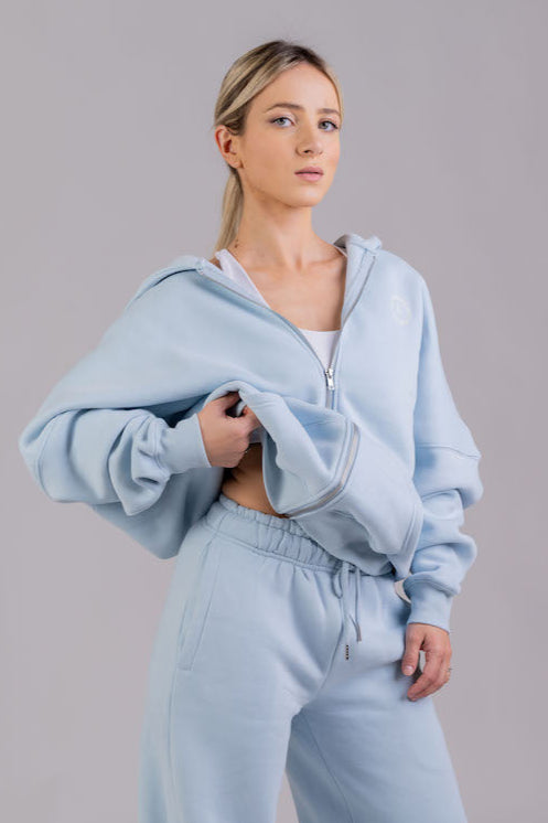 Zip up hoodie Sky blue