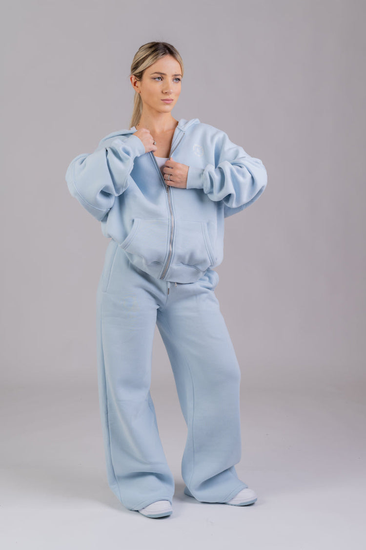 Zip up hoodie Sky blue
