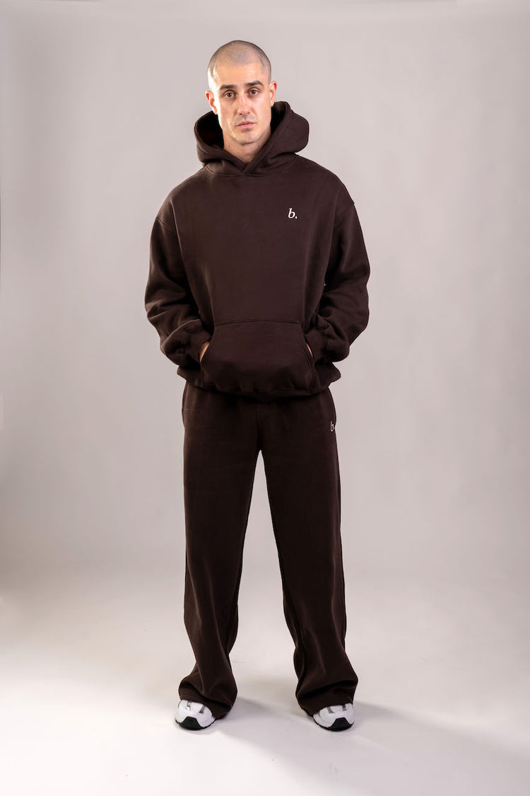 UNISEX Wide-leg Sweatpants Dark Brown