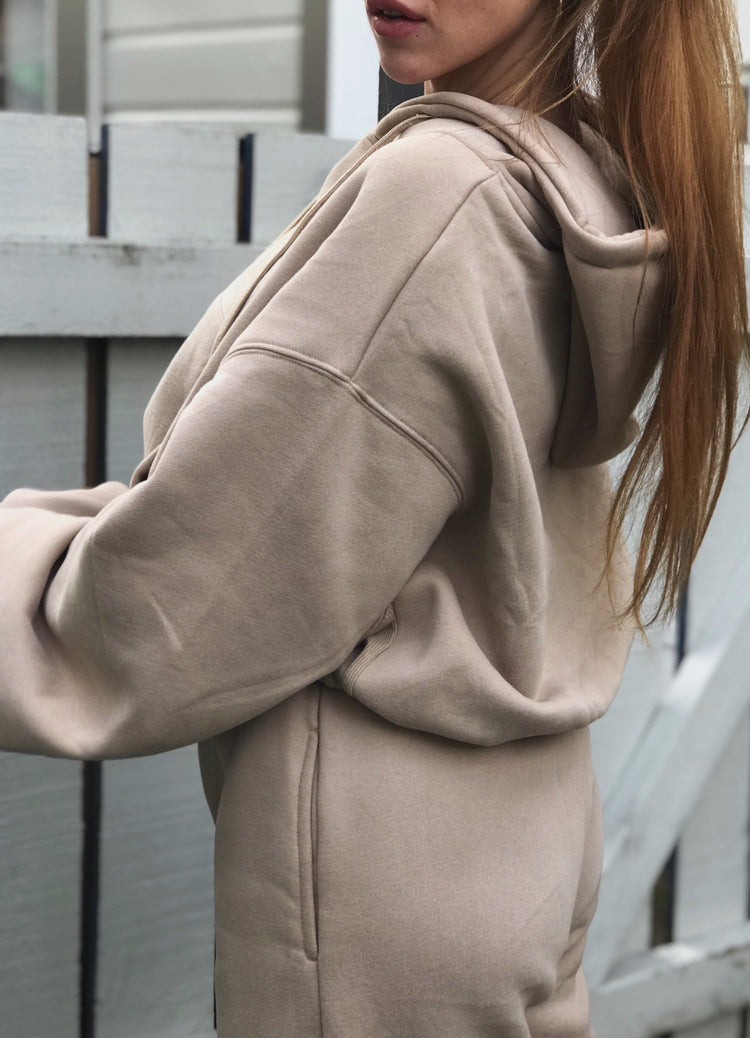 Cosy · Crop hoodie desert