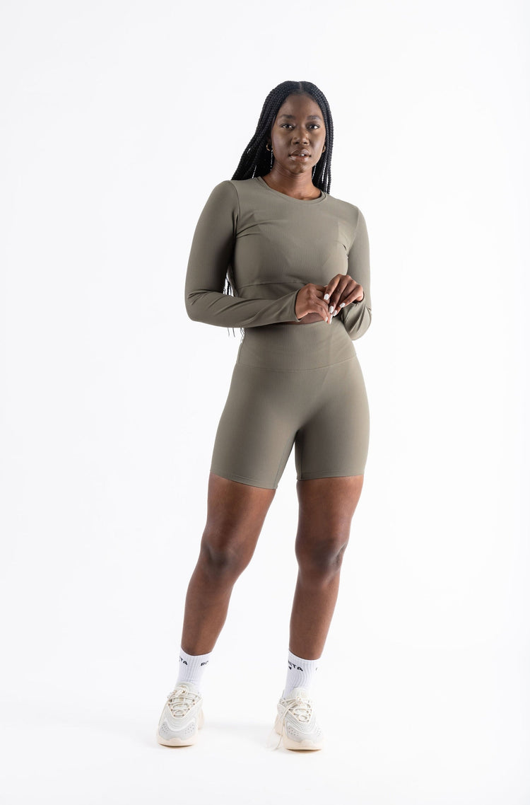 LAST CHANCE. Ribbed · Long sleeve top Olive