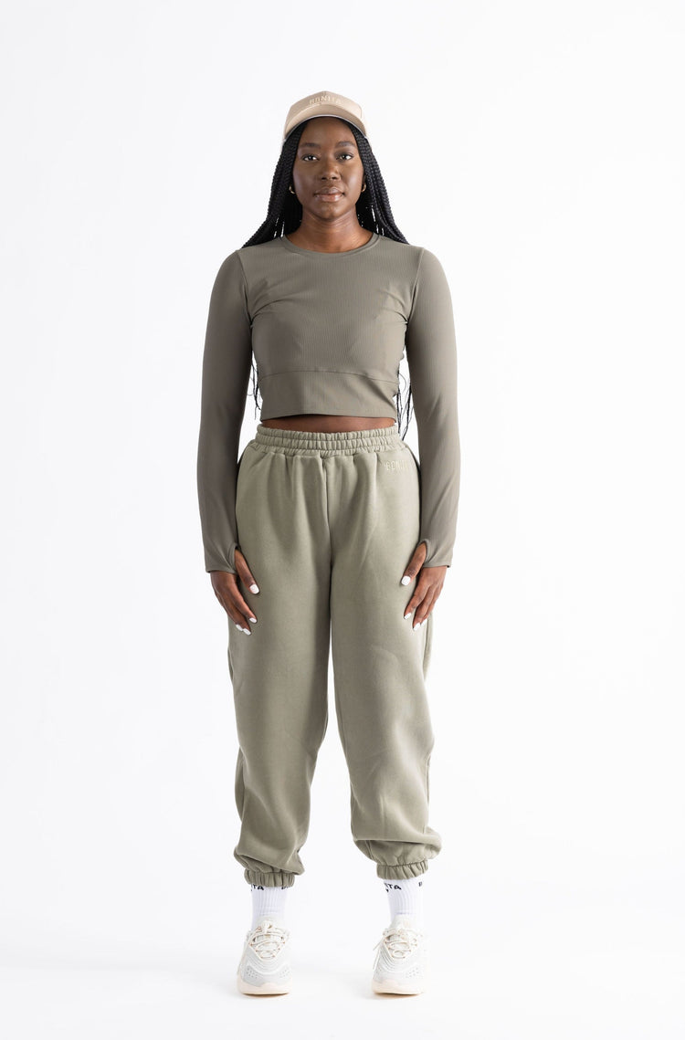LAST CHANCE. Ribbed · Long sleeve top Olive