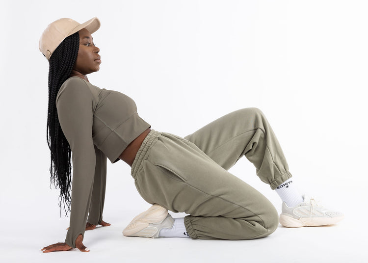 LAST CHANCE. Ribbed · Long sleeve top Olive