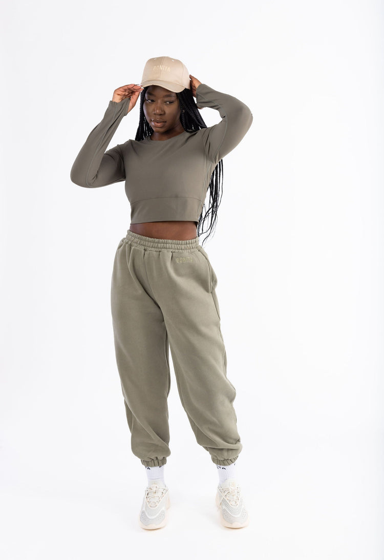 LAST CHANCE. Ribbed · Long sleeve top Olive
