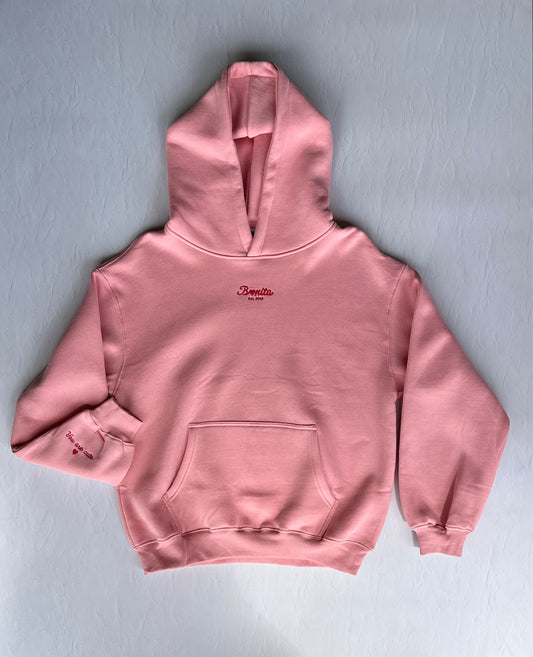 Cosy ·Oversized full length hoodie bubblegum