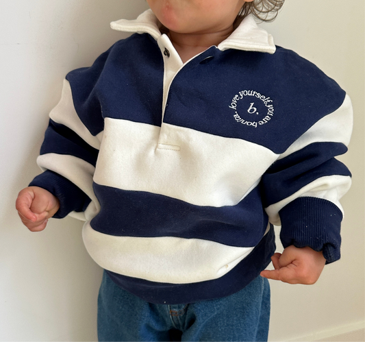 -PRE ORDER - Mini polo sweater Nautical stripe
