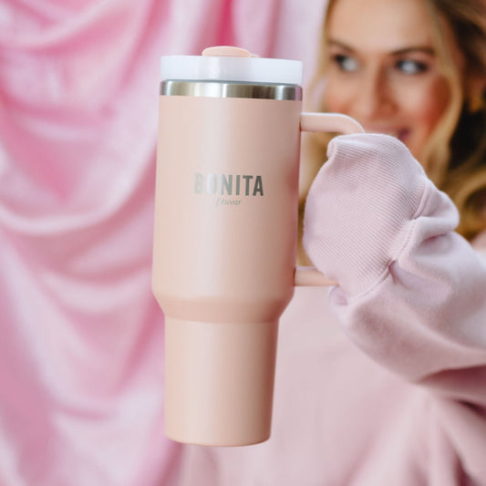 Bonita Tumbler with Handle pink