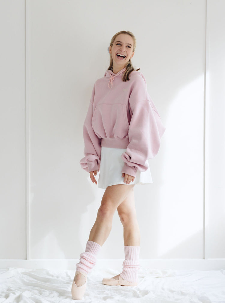 Cosy · Crop hoodie pale pink