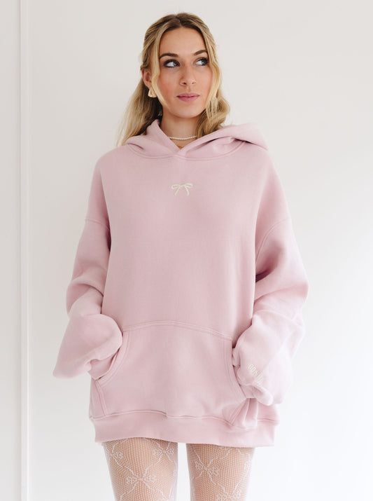 Oversized full length hoodie Pale Pink