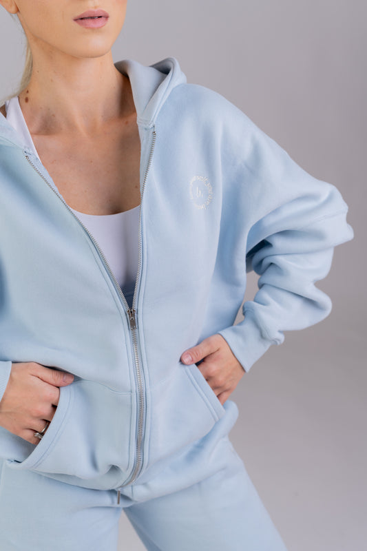 Zip up hoodie Sky blue