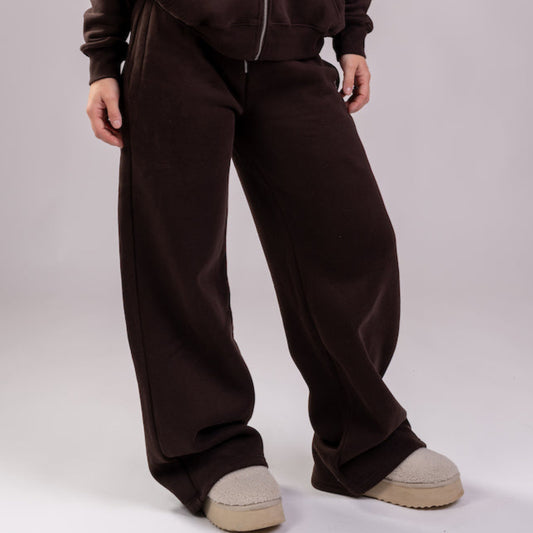 UNISEX Wide-leg Sweatpants Dark Brown
