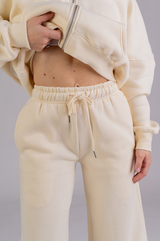 UNISEX Wide-leg Sweatpants Butter Yellow