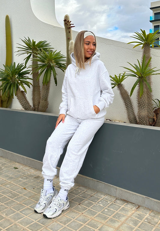 No limits · Organic cotton. hoodie white marle